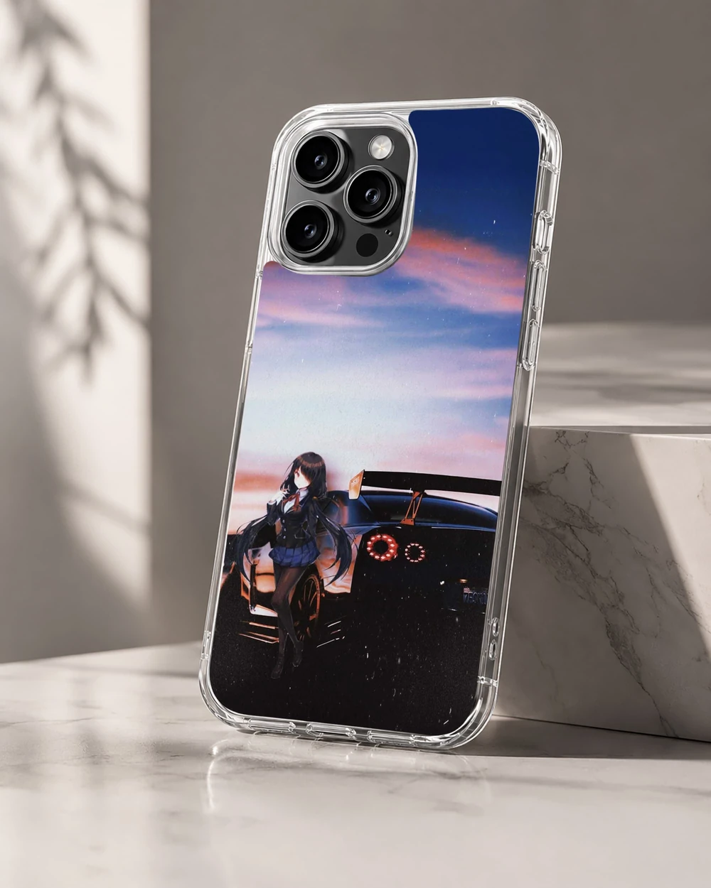 Anime JDM phone case with a cool car design